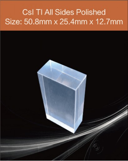 CsI Tl scintillator, CsI Tl crystal, CsI Tl scintillation crystal, Thallium doped cesium iodide crystal, 50.8x25.4x12.7mm